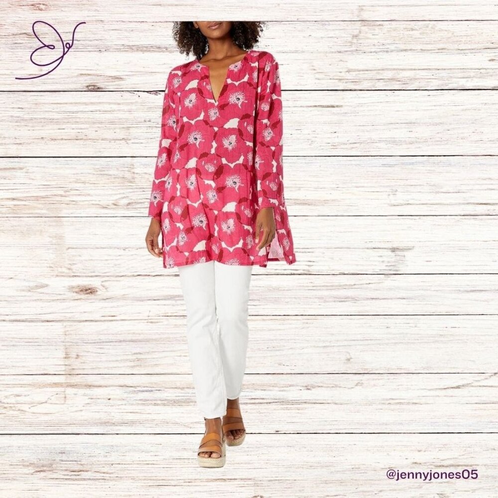 Karma Pink Poppy Summer Tunic - NWT - Size L/XL
